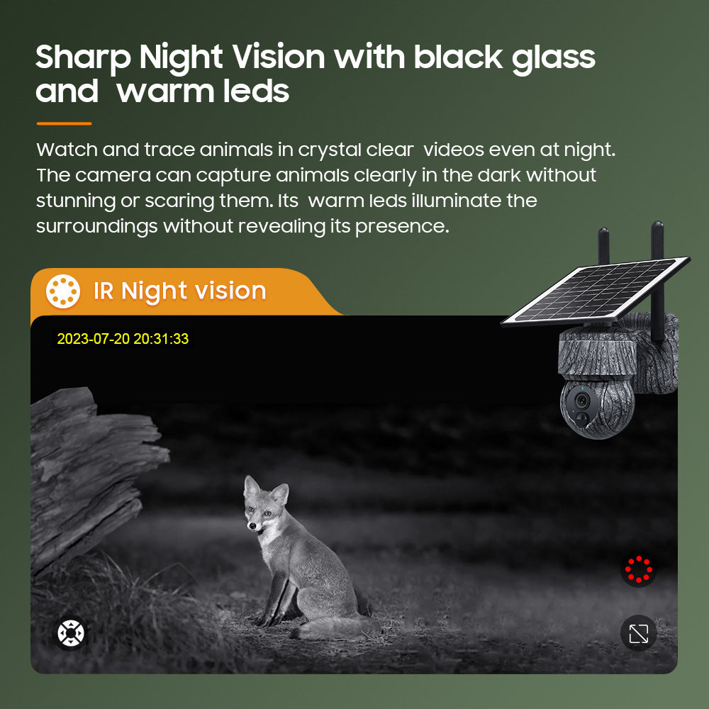 Outdoor Camouflage Solar Waterproof Surveillance Camera Night Vision